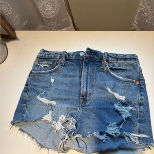 Abercrombie & Fitch Ripped Jean Shorts